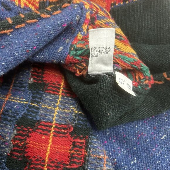 VTG Northern Isles Colorful Mixed Media Patchwork Striped Sweater 3X Cottagecore - Picture 10 of 11